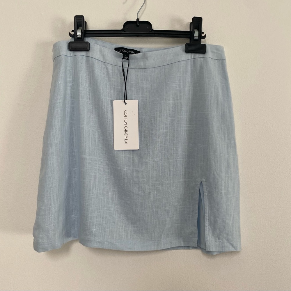 Cotton Candy Light Blue Mini Skirt